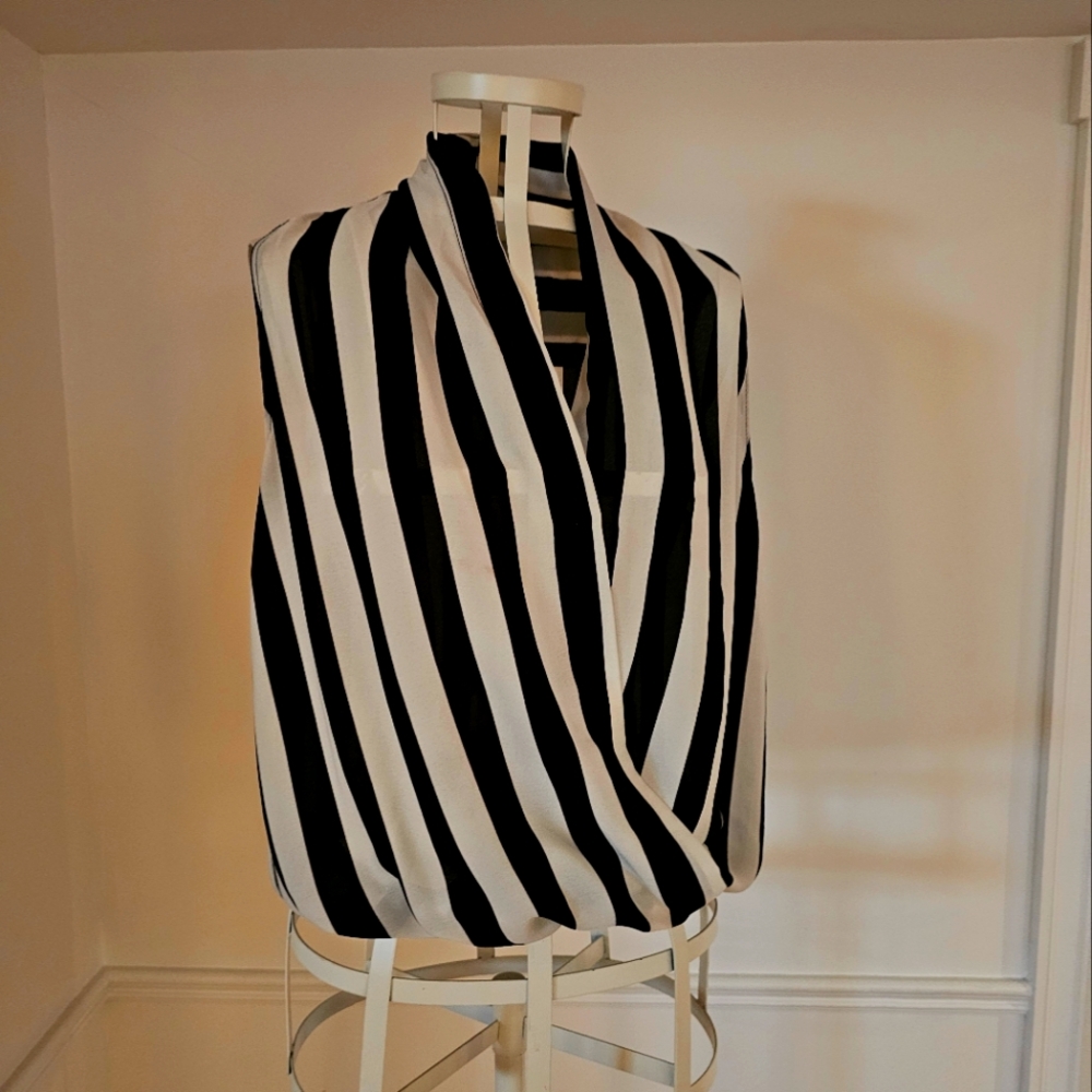 Sleeveless striped blouse